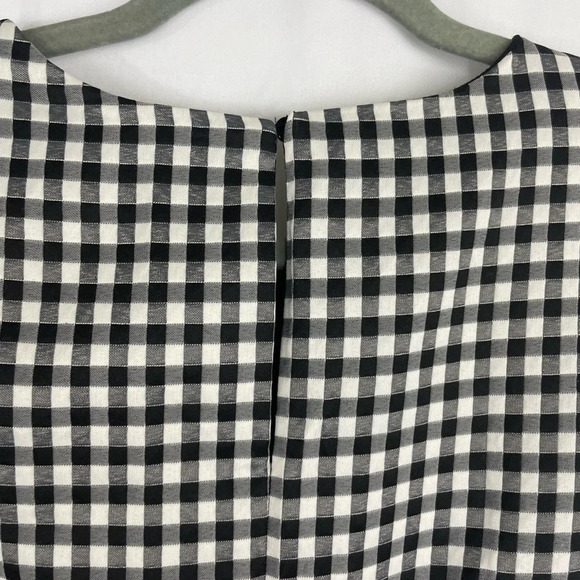 ZARA Black & White Gingham Dress Fit & Flare Dress NWT Size Medium - Picture 6 of 8
